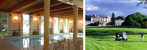 The swimming pool & golf at the Cally Palace Hotel